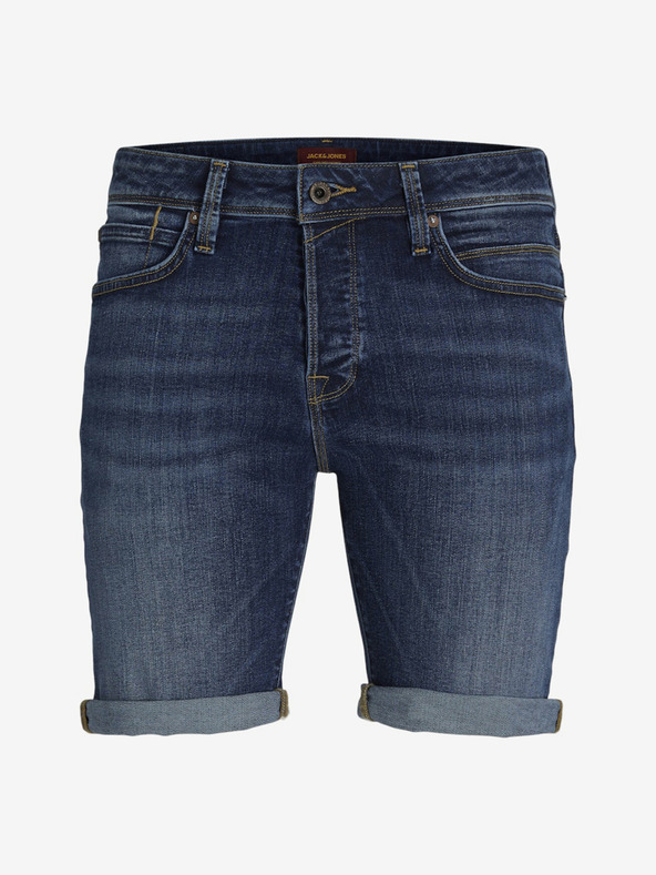 Jack & Jones Tmavomodré pánske džínsové šortky Jack & Jones Rick