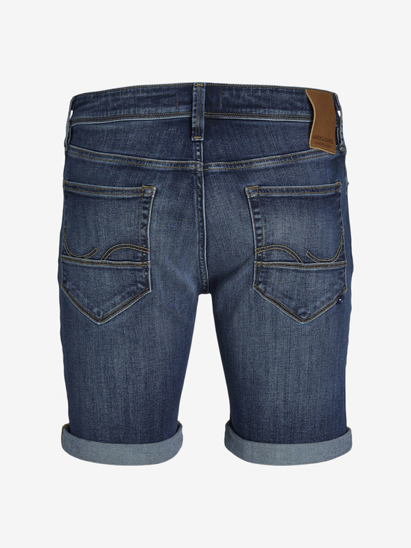 Jack & Jones Tmavomodré pánske džínsové šortky Jack & Jones Rick