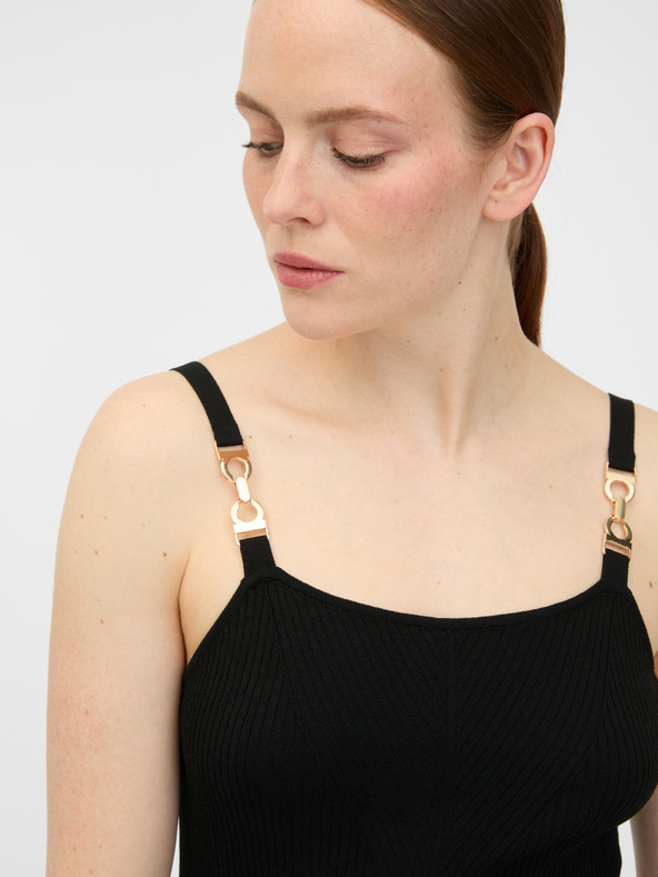 Orsay Čierne dámske midi šaty ORSAY