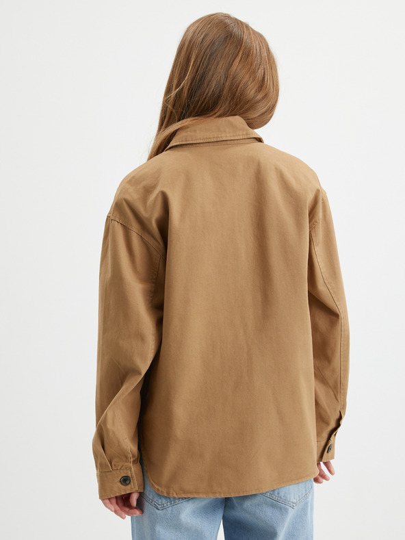 Vero Moda Hnedá ľahká košeľová bunda VERO MODA Fame