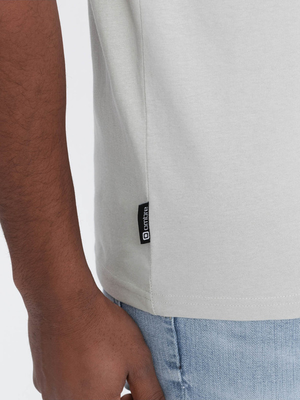 Ombre Clothing Pánske voľnočasové tričko s vreckom Ombre Oblečenie Zelená
