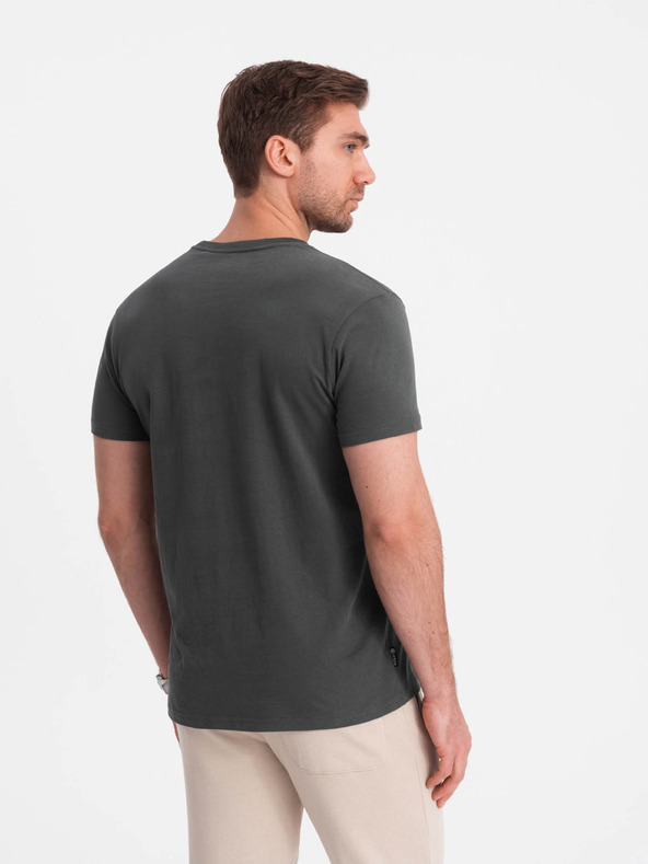 Ombre Clothing Pánske voľnočasové tričko s vreckom Ombre Oblečenie Zelená