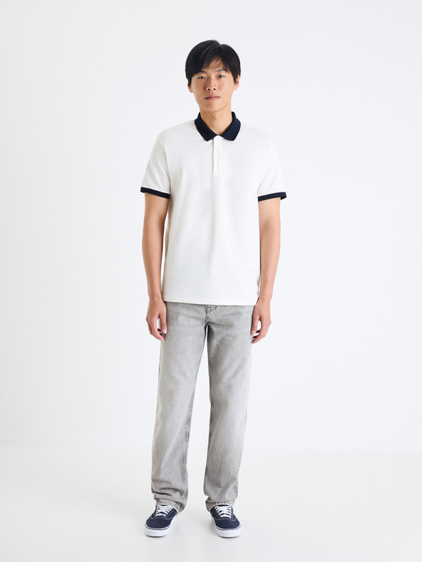 Celio Šedé pánske džínsy voľného strihu Celio C75 Foloose