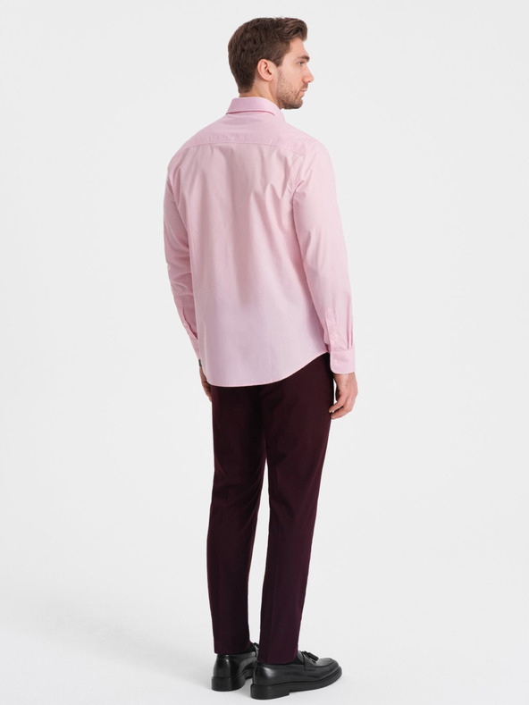 Ombre Clothing Ružová pánska košeľa Ombre Clothing