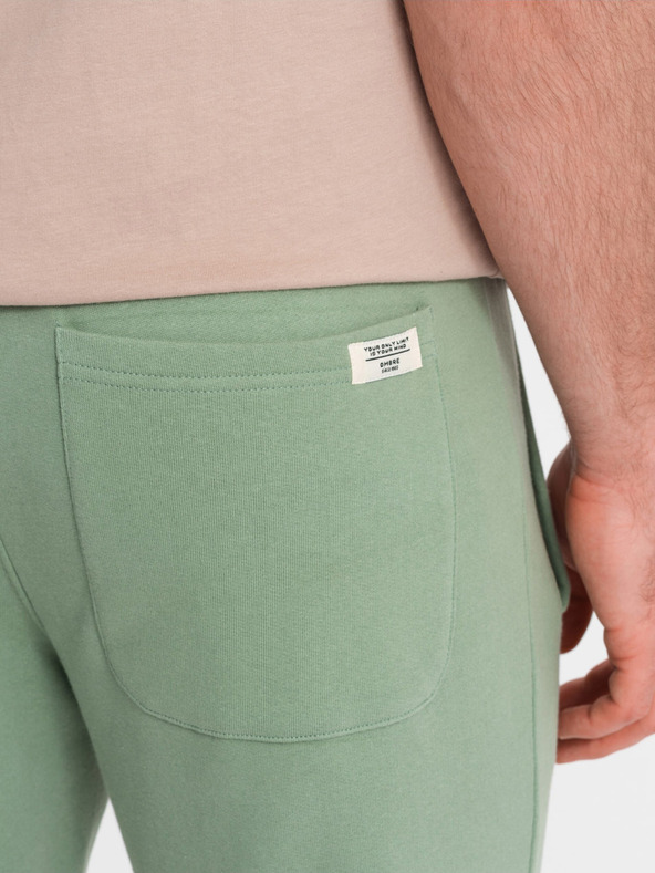 Ombre Clothing Zelené pánske tepláky Ombre Oblečenie