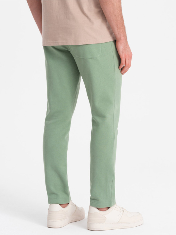 Ombre Clothing Zelené pánske tepláky Ombre Oblečenie