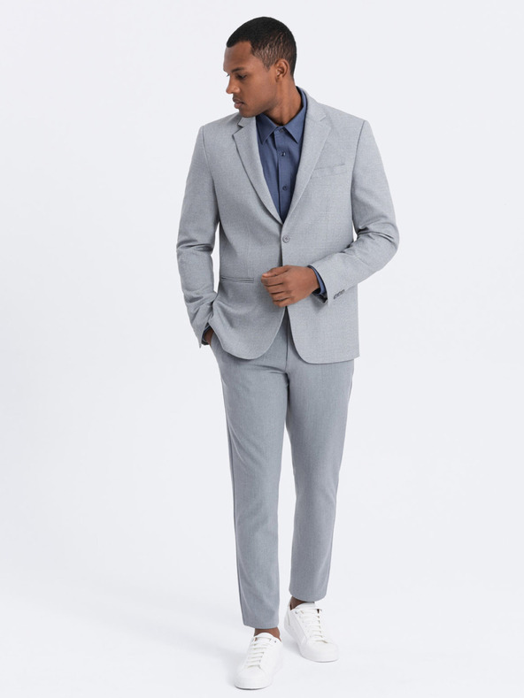 Ombre Clothing Šedé pánske sako Ombre Clothing