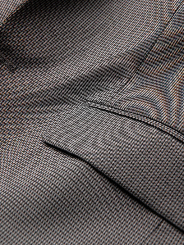 Ombre Clothing Šedé pánske sako v jemnej kocke Ombre Oblečenie