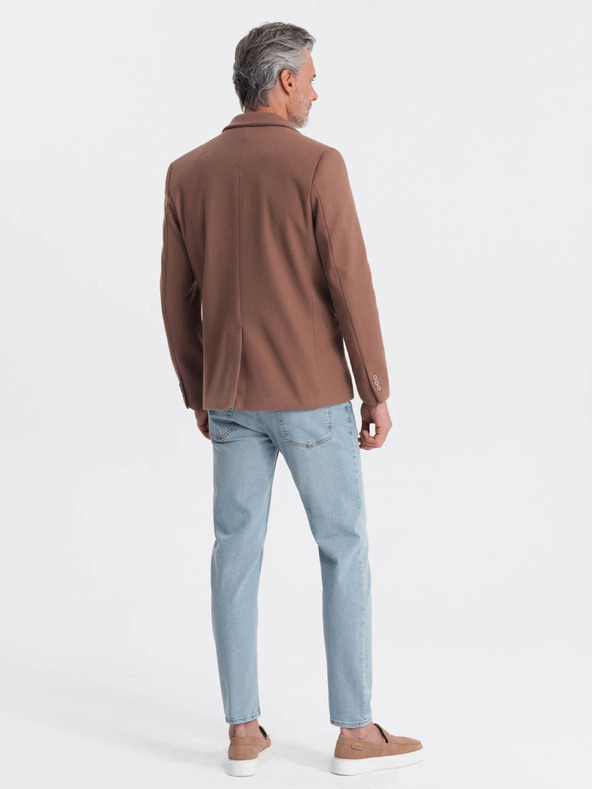 Ombre Clothing Hnedá pánska bunda Ombre Clothing