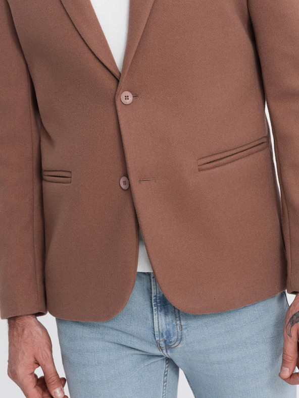 Ombre Clothing Hnedá pánska bunda Ombre Clothing