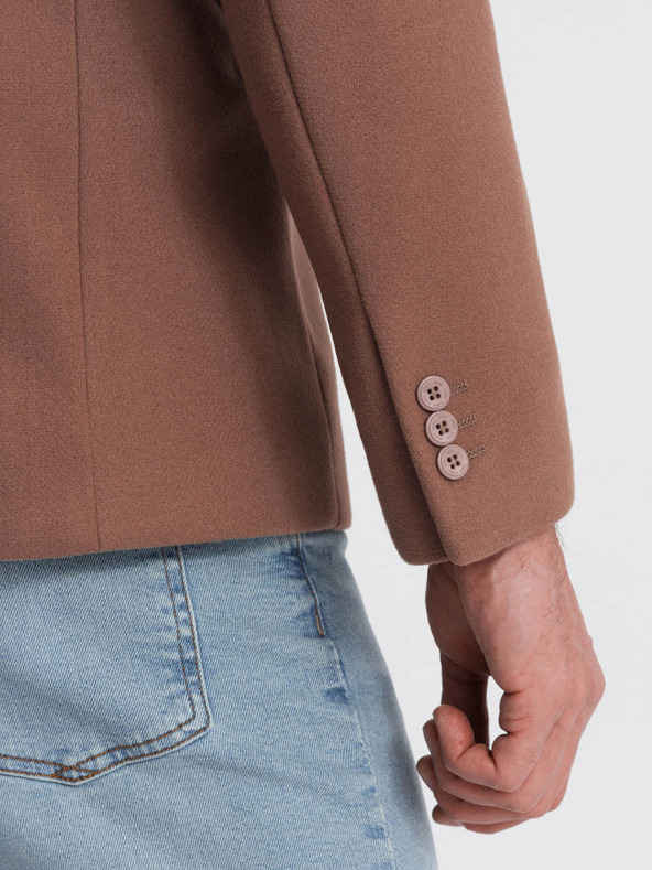 Ombre Clothing Hnedá pánska bunda Ombre Clothing
