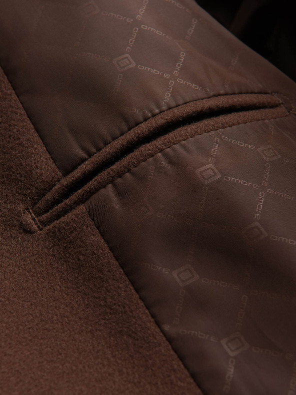 Ombre Clothing Hnedá pánska bunda Ombre Clothing