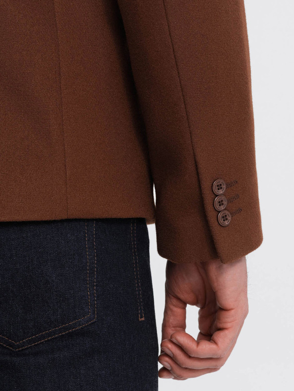 Ombre Clothing Hnedá pánska bunda Ombre Clothing