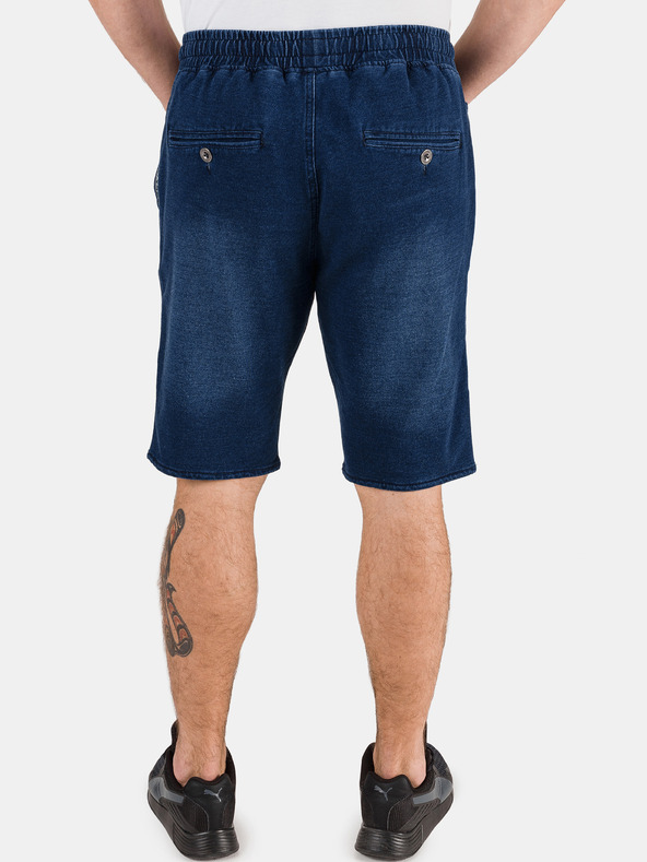 Sam 73 Tmavomodré pánske džínsové šortky SAM 73