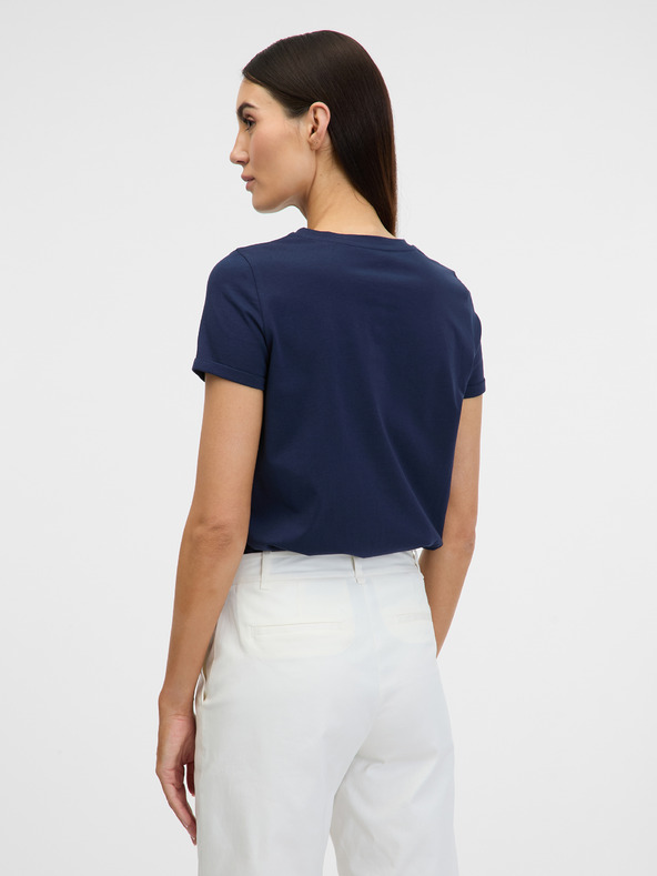 Orsay Modré dámske tričko s krátkym rukávom ORSAY