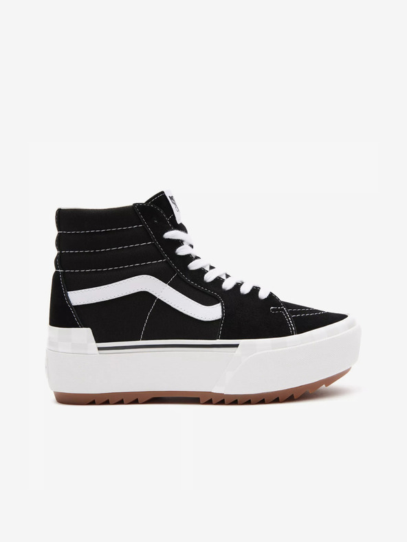Vans Čiernobiele dámske členkové tenisky VANS UA SK8-Hi Stacked