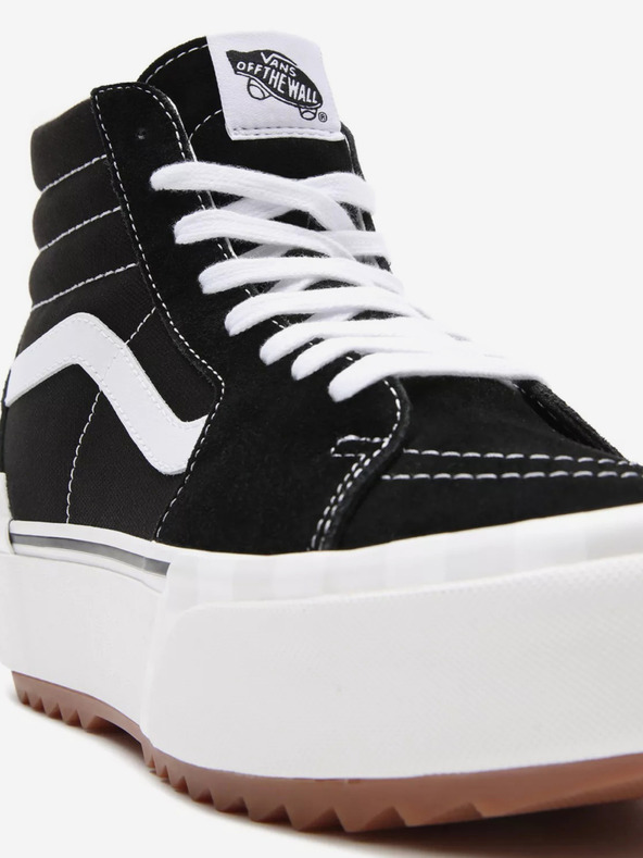 Vans Čiernobiele dámske členkové tenisky VANS UA SK8-Hi Stacked