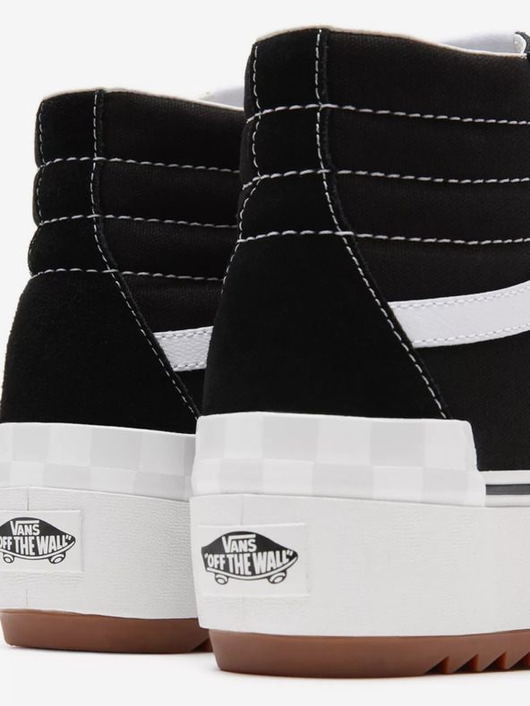Vans Čiernobiele dámske členkové tenisky VANS UA SK8-Hi Stacked