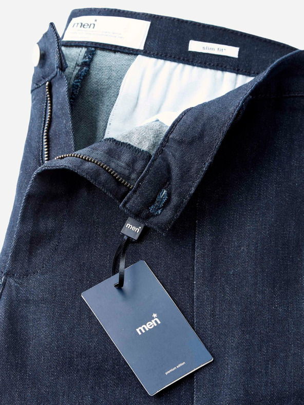 Celio Tmavomodré pánske džínsy slim fit strihu s prúžkom Celio C25