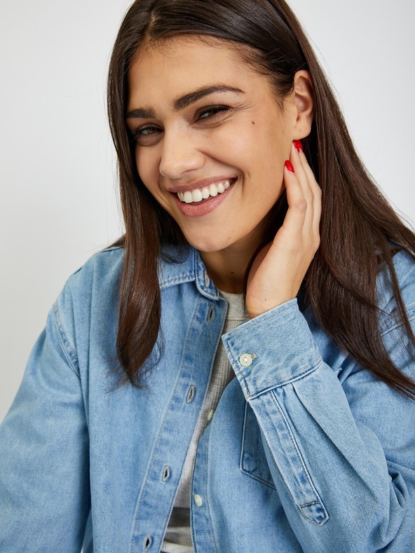 GAP Džínsová košeľa oversize GAP