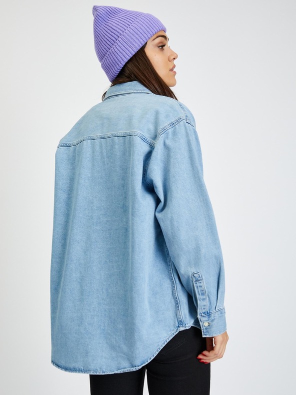 GAP Džínsová košeľa oversize GAP