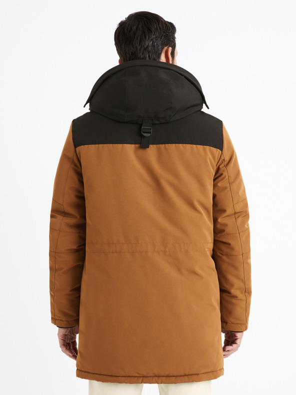 Celio Hnedá bunda parka Celio Cubicol