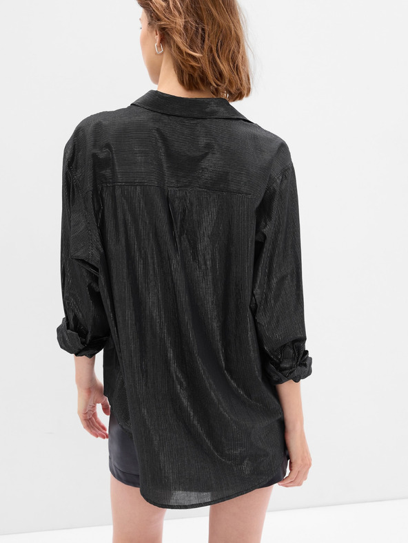 GAP Košeľa s metalickou niťou oversize GAP