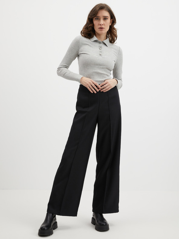 Orsay Svetlošedé dámske pruhované polo tričko ORSAY