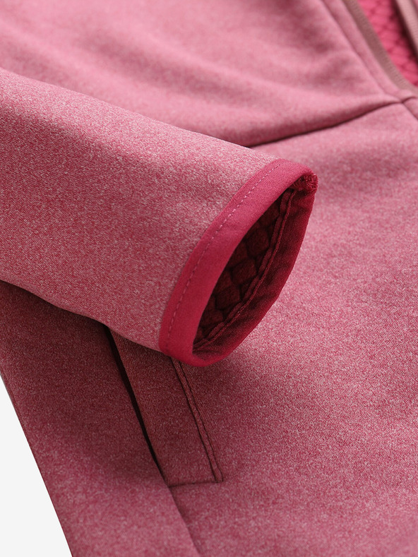 ALPINE PRO Ružová dievčenská športová mikina na zips ALPINE PRO Qerto