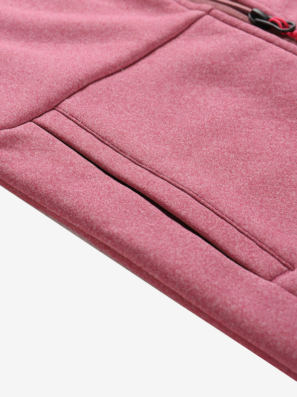 ALPINE PRO Ružová dievčenská športová mikina na zips ALPINE PRO Qerto