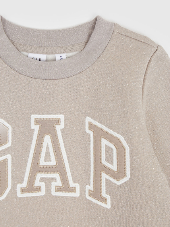 GAP Detská mikina s logom a fleece GAP