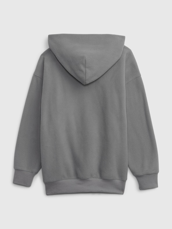 GAP Detská mikina s logom a fleece GAP