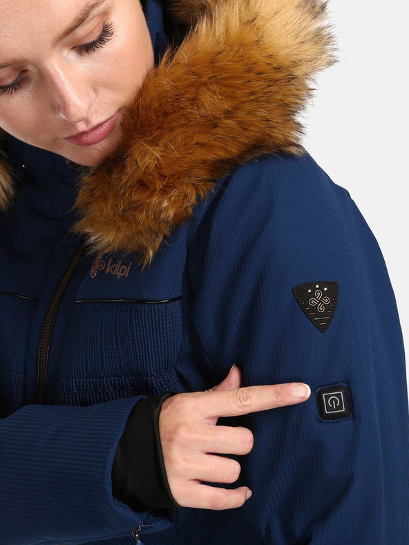 Kilpi Tmavomodrá dámska zateplená lyžiarska bunda Kilpi Emilin-W