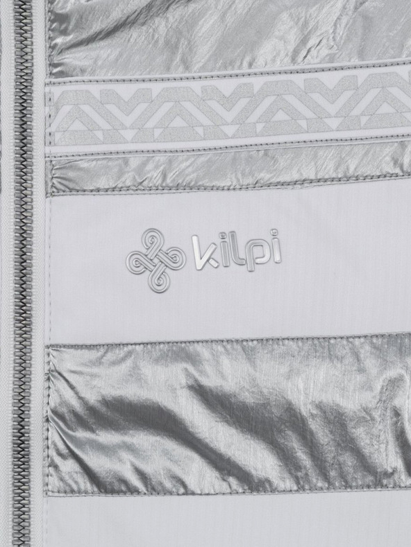 Kilpi Dámska lyžiarska bunda Kilpi Dalila v bielej, sivej a striebornej farbe