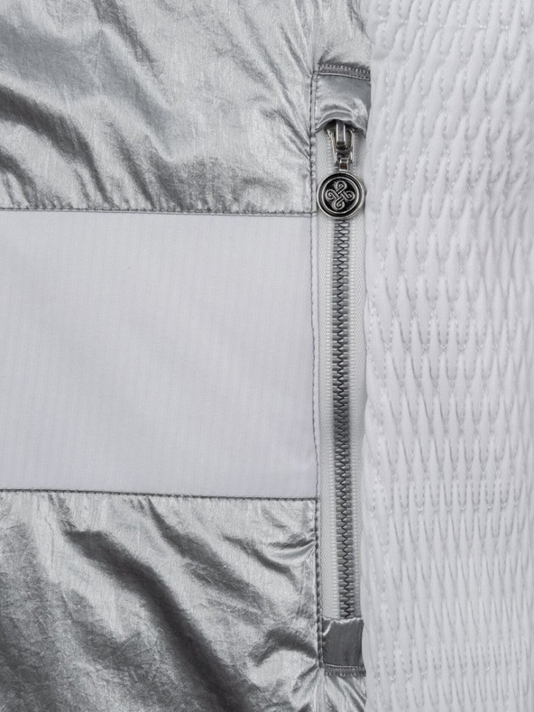 Kilpi Dámska lyžiarska bunda Kilpi Dalila v bielej, sivej a striebornej farbe