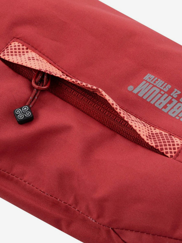 Kilpi Červeno-oranžová vzorovaná dievčenská lyžiarska bunda Kilpi SAARA-JG