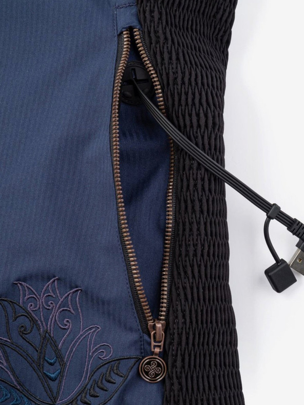 Kilpi Tmavomodrá dámska lyžiarska vyhrievaná bunda Kilpi Lena-W