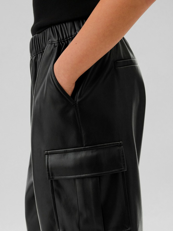 GAP Detské cargo nohavice z umelej kože GAP