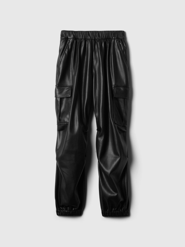 GAP Detské cargo nohavice z umelej kože GAP