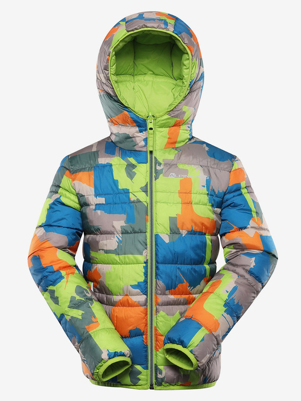ALPINE PRO Detská obojstranná bunda hi-therm ALPINE PRO DOUWO zelená