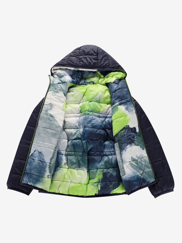 ALPINE PRO Detská obojstranná bunda hi-therm ALPINE PRO DOUWO modrá