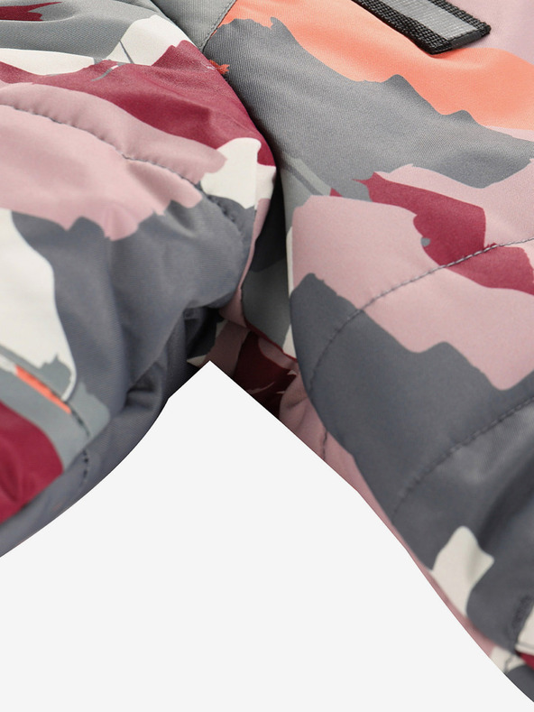 ALPINE PRO Šedo-ružová dievčenská bunda s membránou PTX Alpine Pro Werdo