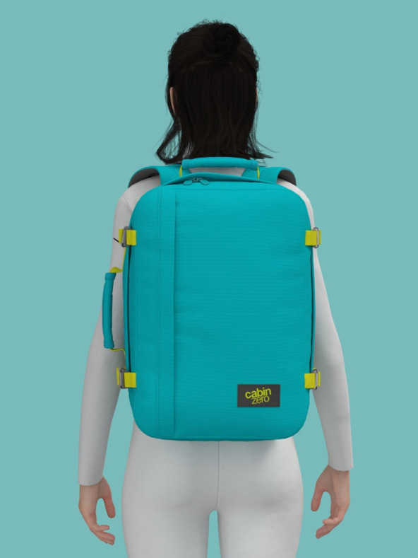 CabinZero Tyrkysový batoh CabinZero Classic 36L Aqua lagoon