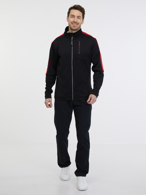 Sam 73 Čierna pánska mikina na zips SAM 73 Lucas