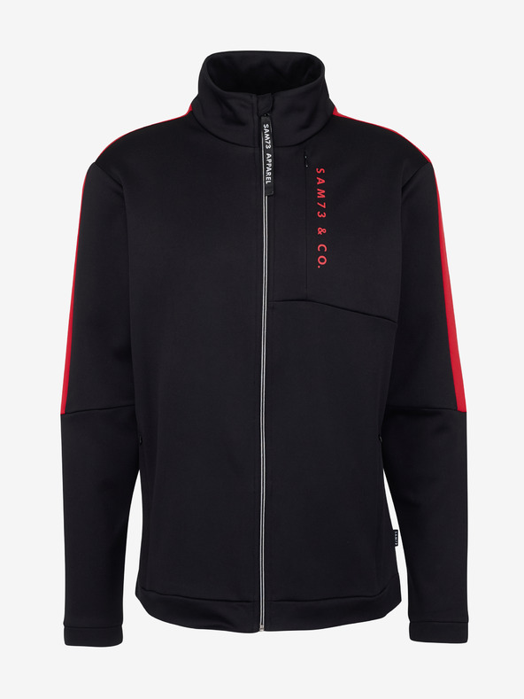 Sam 73 Čierna pánska mikina na zips SAM 73 Lucas