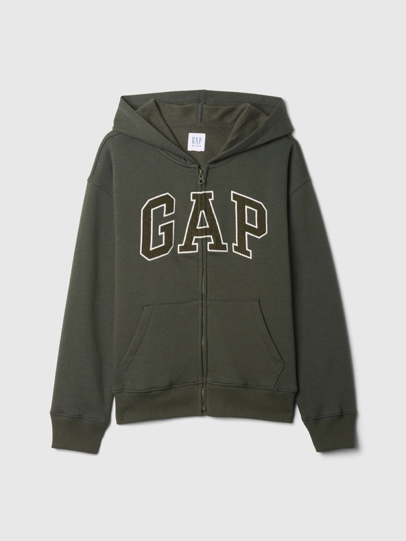 GAP Detská mikina s logom a fleece GAP