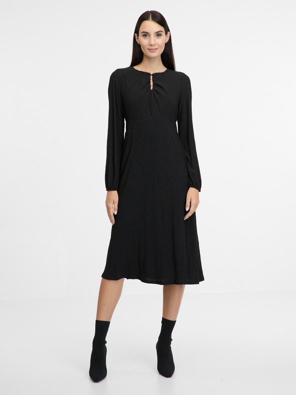 Orsay Čierne dámske midi šaty ORSAY