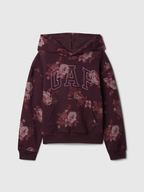 GAP Detská mikina s logom a fleece GAP
