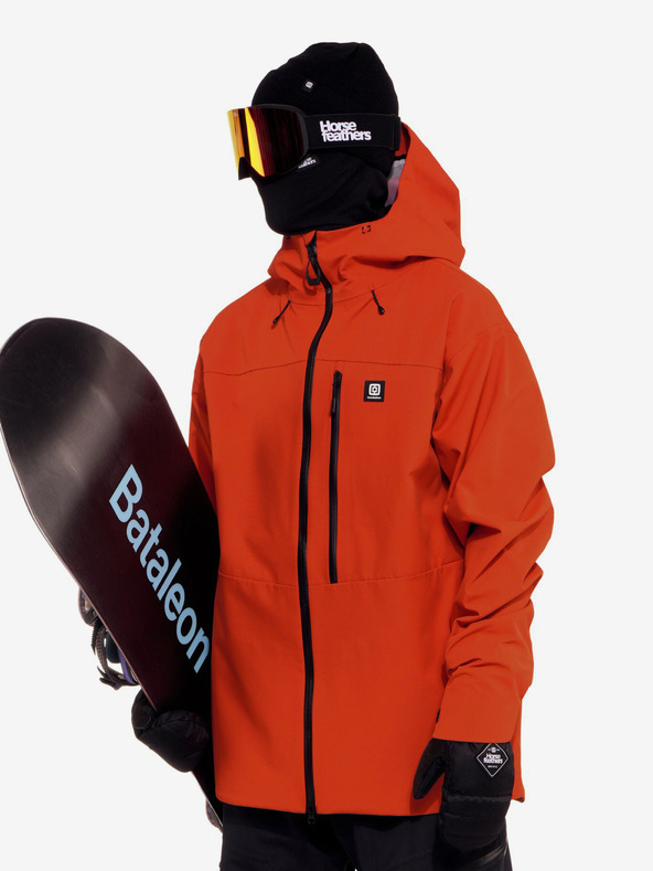 Horsefeathers Trojvrstvová bunda Terra - červená hlina Horsefeathers