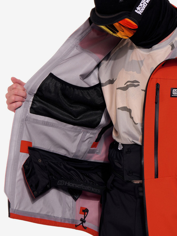 Horsefeathers Trojvrstvová bunda Terra - červená hlina Horsefeathers